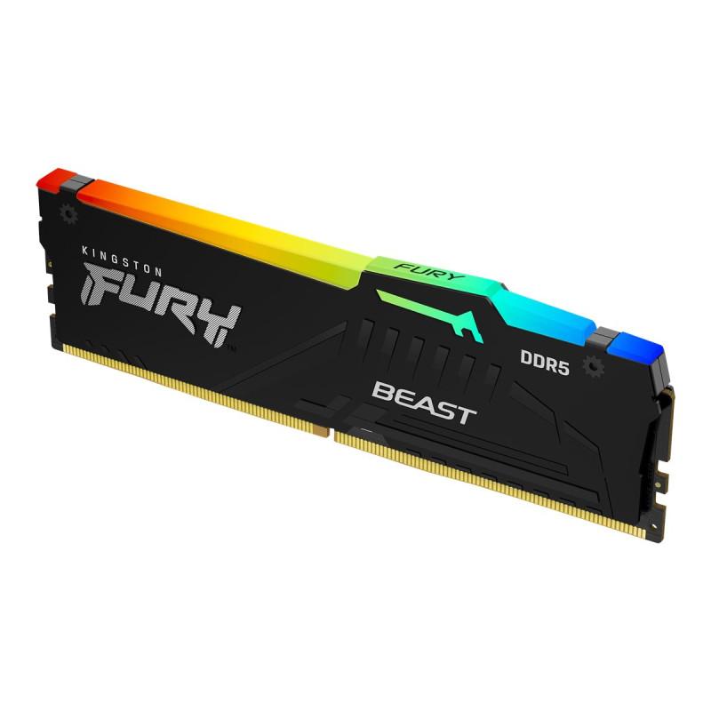 Memoria RAM Kingston FURY Beast RGB 32GB/ DDR5/ 5600MHz/ 1.25V/ CL40/