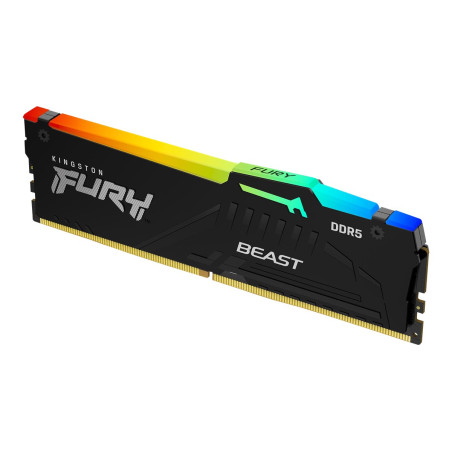 Memoria RAM Kingston FURY Beast RGB 32GB/ DDR5/ 5600MHz/ 1.25V/ CL40/