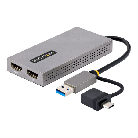 StarTech.com Adaptador Convertidor USB 3.0 a 2 Pantallas HDMI Windows/