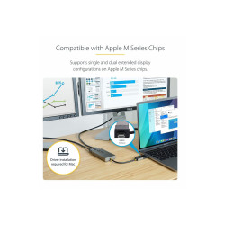 StarTech.com Adaptador Convertidor USB 3.0 a 2 Pantallas HDMI Windows/