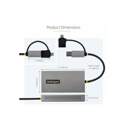 StarTech.com Adaptador Convertidor USB 3.0 a 2 Pantallas HDMI Windows/
