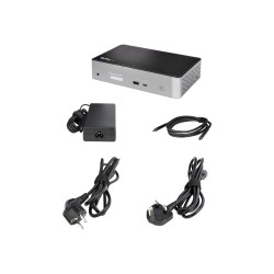 StarTech.com USB-C Dock, 4K 60Hz Quad Monitor DisplayPort & HDMI, Univ