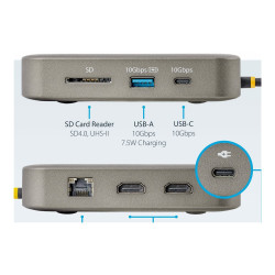 StarTech.com Universal USB C multiport adapter - Apple M1/M2 Dual Disp