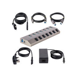 Hub Concentrador Usb-c De 7 Puertos Con Interruptores | APLIUM