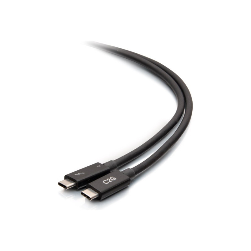 C2G 2.5ft Thunderbolt 4 USB C Cable - USB C to USB C - 40Gbps - M/M -
