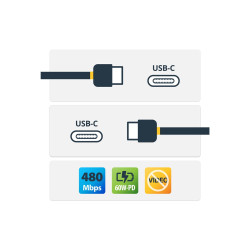 Cable 15CM USB C Carga Acodado Pd 60W USB 2.0 Tipo C | APLIUM