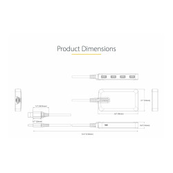 4-PORT Usb-a Hub 5GBPS Laptop Desktop Portable Expansion Hub | APLIUM