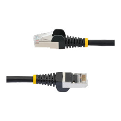 StarTech.com Cable 0,5m de Red Cat6a Negro Snagless PoE++ 100W RJ45 -