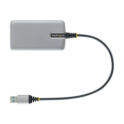 StarTech.com Hub Ladrón USB 3.0 5Gbps de 3 Puertos USB-A - Red Etherne