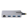 StarTech.com Hub Ladrón USB-C a 3 Puertos USB-A con Ethernet - USB 3.0