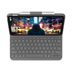 Logitech Slim Folio - Caja de teclado y folio - inalámbrico - Bluetoot