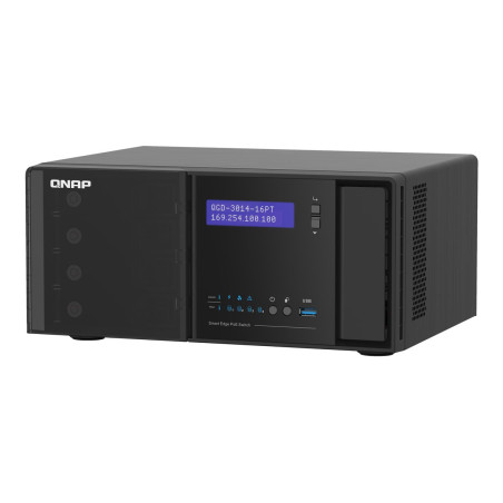 QNAP QGD-3014-16PT - Conmutador - inteligente - 16 x 10/100/1000 (PoE+