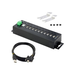 StarTech.com Hub Concentrador USB 2.0 de 10 Puertos - Indust | APLIUM