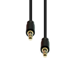 3-Pin Slim Cable M-M Black 10M