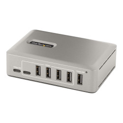 StarTech.com 10-Port USB-C Hub, 8x USB-A + 2x USB-C, Self-Powered w/ 6