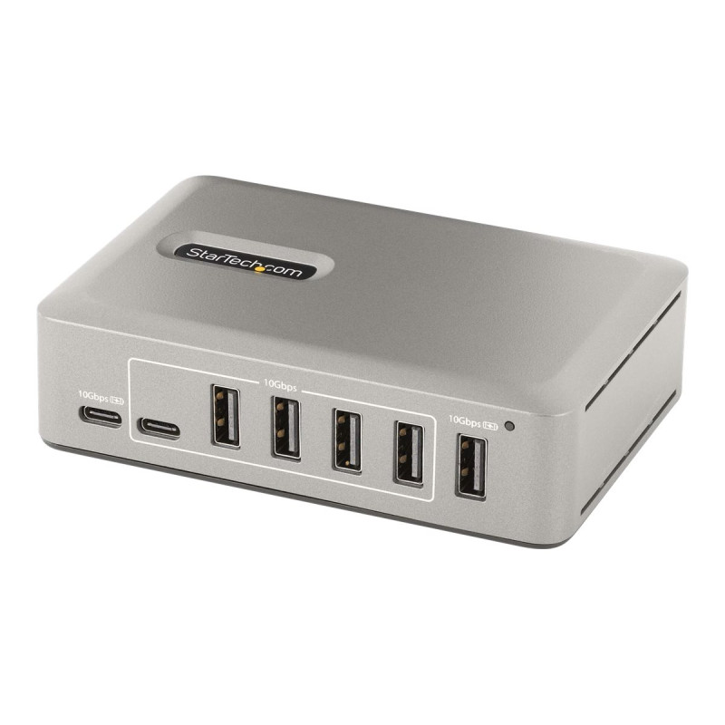 StarTech.com 10-Port USB-C Hub, 8x USB-A + 2x USB-C, Self-Powered w/ 6