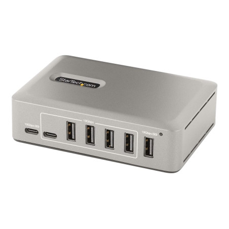 StarTech.com 10-Port USB-C Hub, 8x USB-A + 2x USB-C, Self-Powered w/ 6