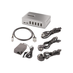 StarTech.com 10-Port USB-C Hub, 8x USB-A + 2x USB-C, Self-Powered w/ 6