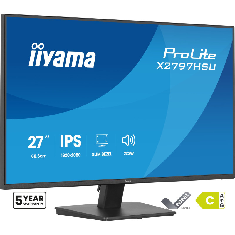 iiyama X2797HSU-B1 27" IPS LCD with 4-si