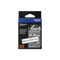 Brother HSe-261E - Negro sobre blanco - Rollo (3,1 cm x 1,5 m) 1 cinta