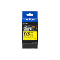 Brother HSE-651E - Negro sobre amarillo - Rollo (2,1 cm x 1, | APLIUM
