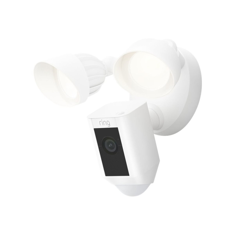 Ring Floodlight Cam Wired Plus - Cámara de vigilancia de red - para ex