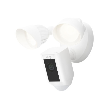 Ring Floodlight Cam Wired Plus - Cámara de vigilancia de red - para ex