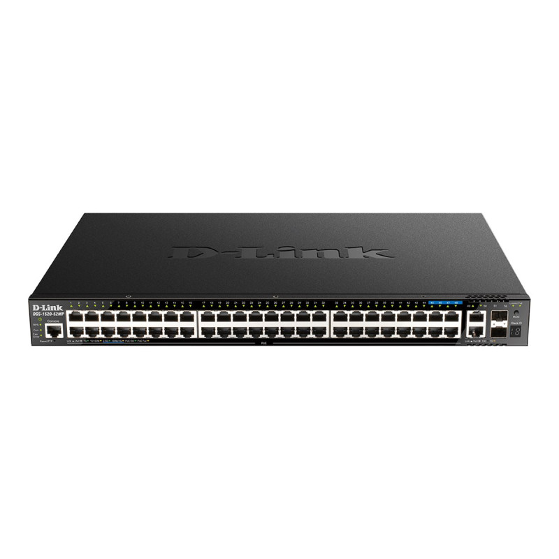 D-Link DGS 1520-52MP - Conmutador - L3 - inteligente - 44 x 10/100/100