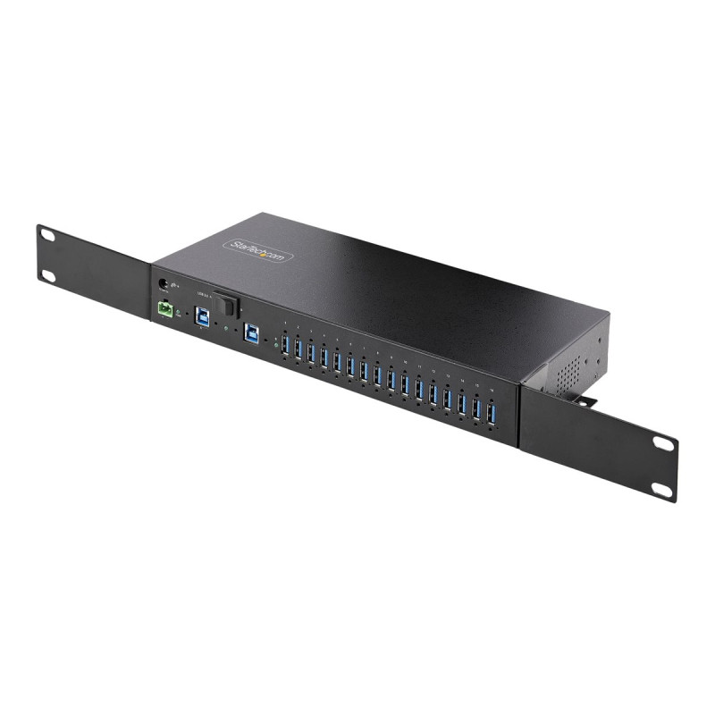 StarTech.com Hub Ladrón USB 3.0 Industrial de 16 Puertos - de Montaje