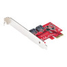 StarTech.com Tarjeta PCIe SATA - Tarjeta PCI Express Controladora de 2