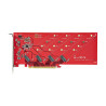 StarTech.com Quad M.2 PCIe Adapter Card, x16 Quad NVMe or AHCI M.2 SSD