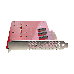 StarTech.com Quad M.2 PCIe Adapter Card, x16 Quad NVMe or AHCI M.2 SSD