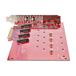 StarTech.com Quad M.2 PCIe Adapter Card, x16 Quad NVMe or AHCI M.2 SSD
