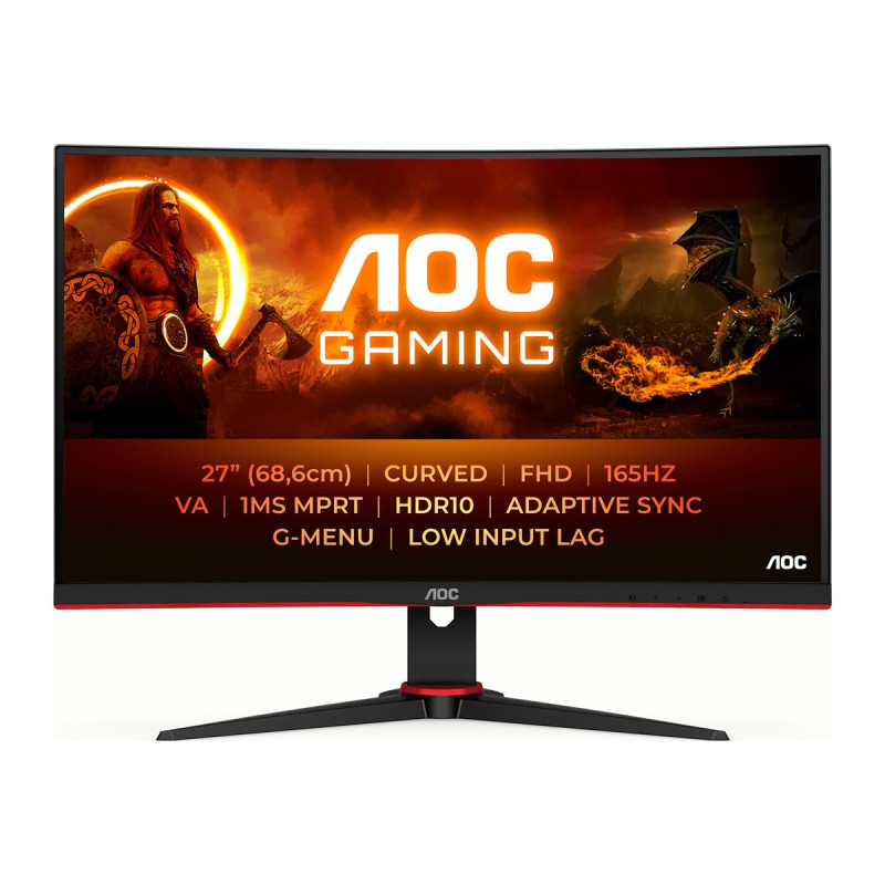 AOC Gaming C27G2E/BK - Monitor LED - gaming - curvado - 27" | APLIUM