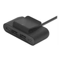 Belkin - Barra de carga - 4 conectores de salida (2 USB-C, 2 x USB) -