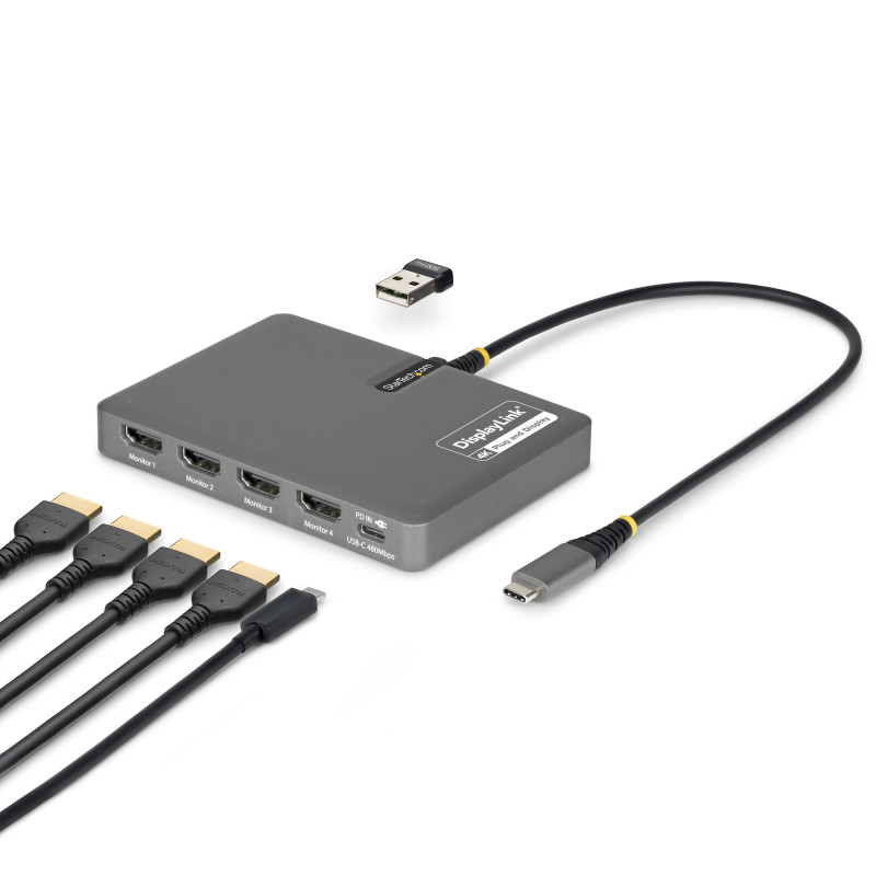 USB-C to Quad HDMI Adapter