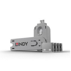 USB Port Blocker Pack w 4 Wht