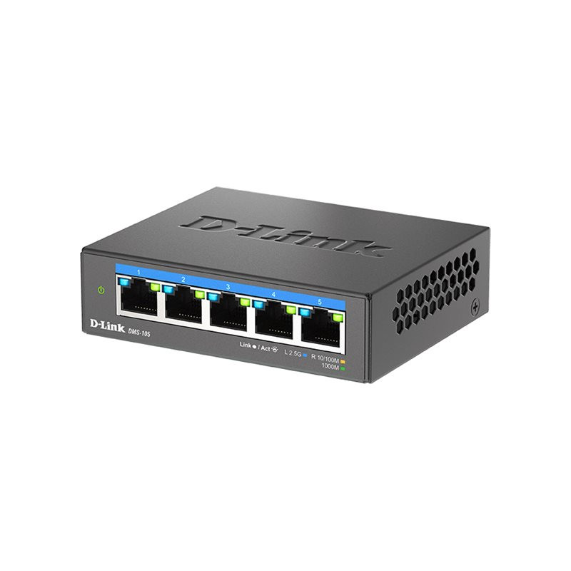 D-Link DMS-105 - Conmutador - sin gestionar - 5 x 10/100/1000/2.5G - s