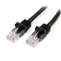 0.5m Black Snagless Cat5e Patch Cable
