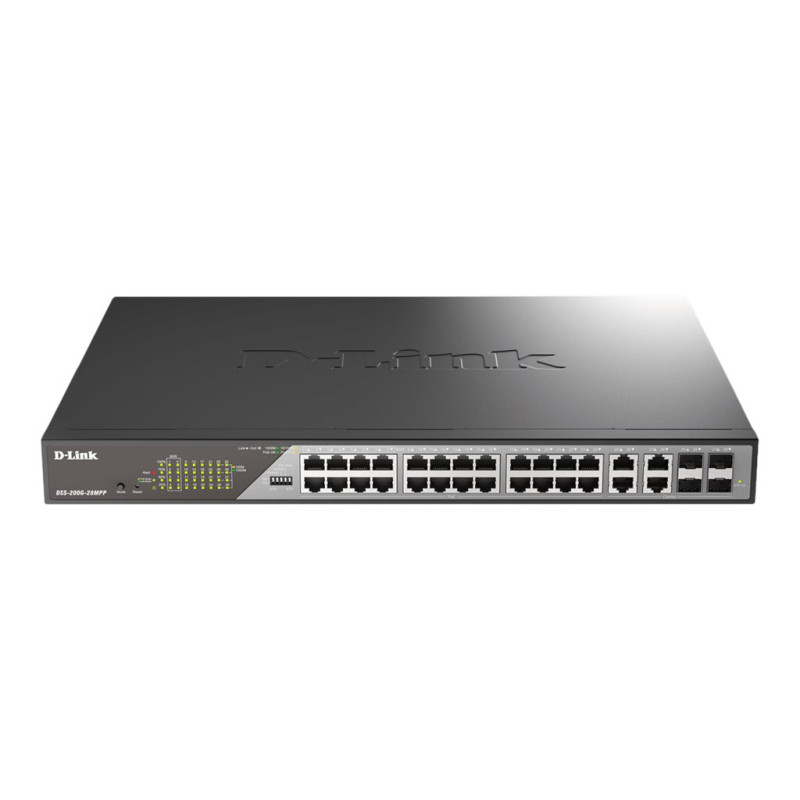 28-PORT Desktop Gigabit PoE Surveillance Switch 518W PoE | APLIUM