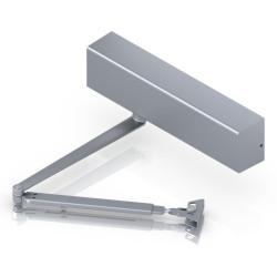 A mechanical door closer that