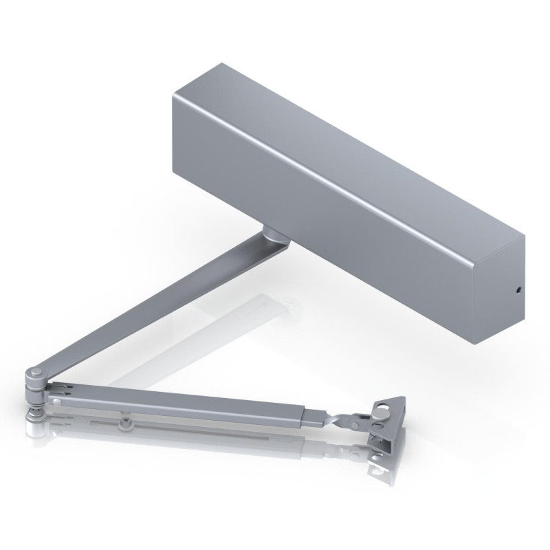 A mechanical door closer that