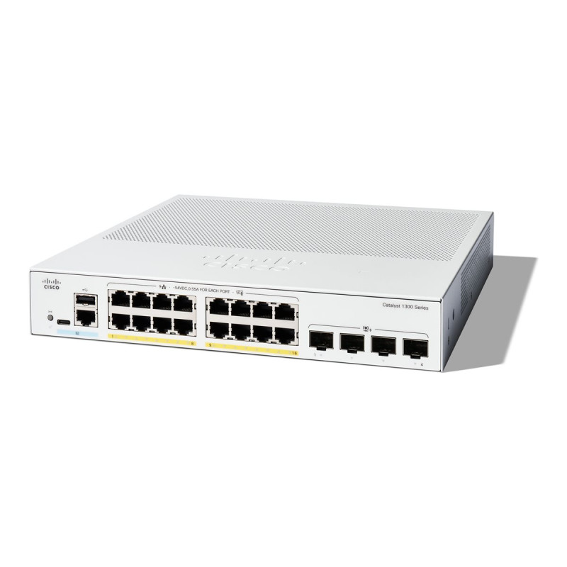 Cisco Catalyst 1300-16P-4X - Conmutador - L3 - Gestionado - 16 x 10/10