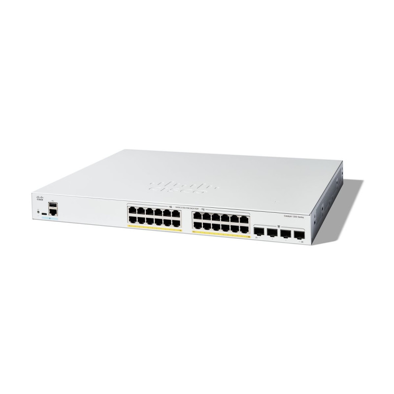 Cisco Catalyst 1200-24FP-4G - Conmutador - L3 - inteligente - 24 x 10/