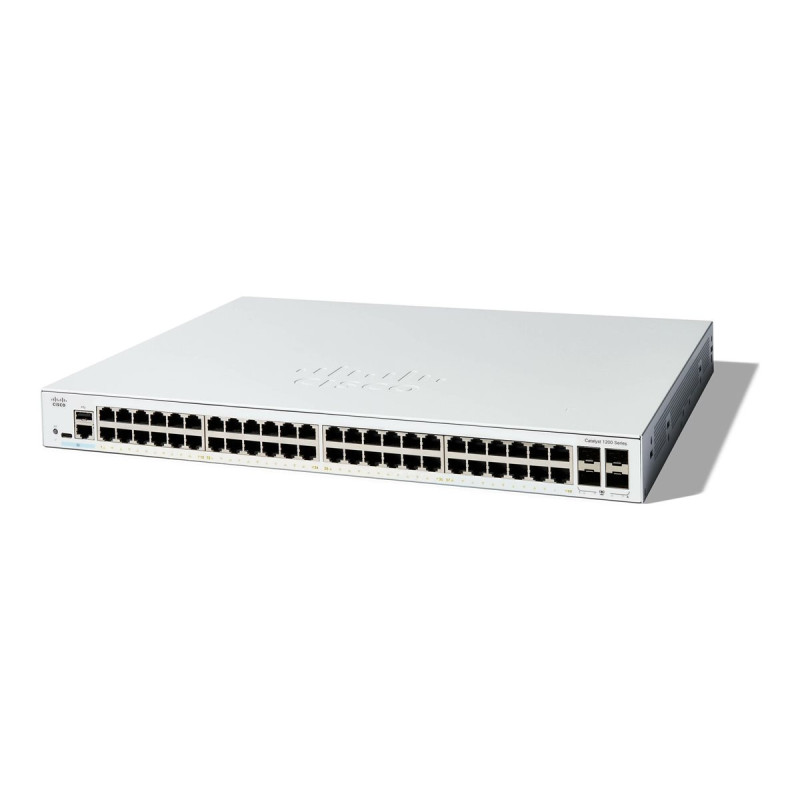 Cisco Catalyst 1200-48T-4G - Conmutador - L3 - inteligente - 48 x 10/1