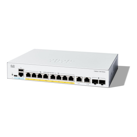 Cisco Catalyst 1300-8FP-2G - Conmutador - L3 - Gestionado - 8 x 10/100