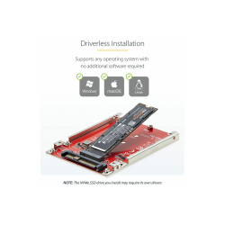 StarTech.com Adaptador M.2 a U.3 - Conversor de SSD M2 PCIe a U.3 de 2