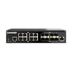 QNAP QSW-M3216R-8S8T - Conmutador - Gestionado - 8 x 100/1000/2.5G/5G/