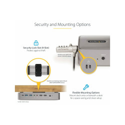 StarTech.com Docking Station KVM USB-C para 2 Portátiles - 2x DP 4K 60