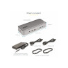 StarTech.com Docking Station KVM USB-C para 2 Portátiles - 2x DP 4K 60